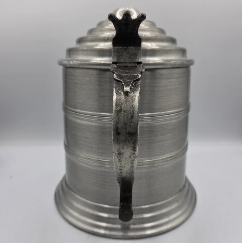 Vintage Pewtertone Ice Bucket  Beer Stein Barware Tankard Antique Serve 11